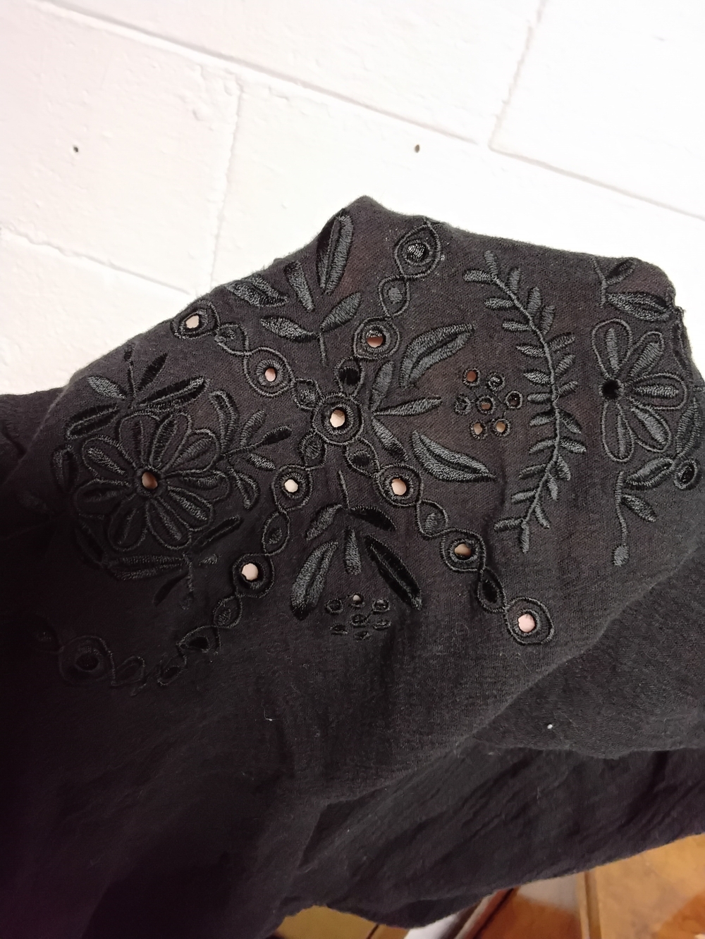 Soft Surroundings Black Pintuck Button-Down Blouse - Picture 4 of 4
